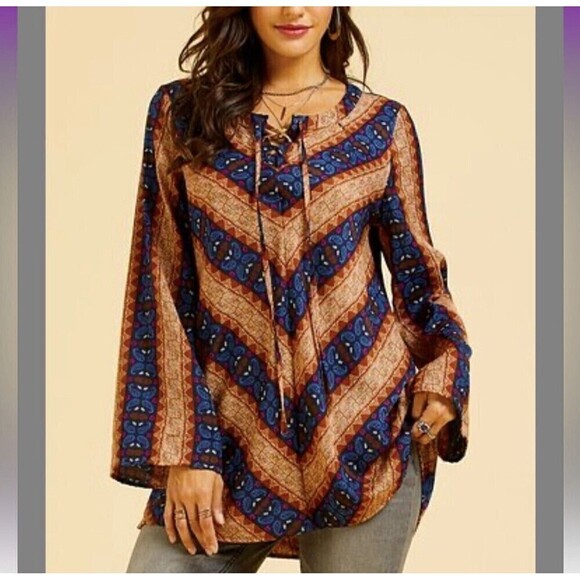 Suzanne Betro Tops - Weekend Suzanne Betro Blouse Boho Flowing Lux Blouse